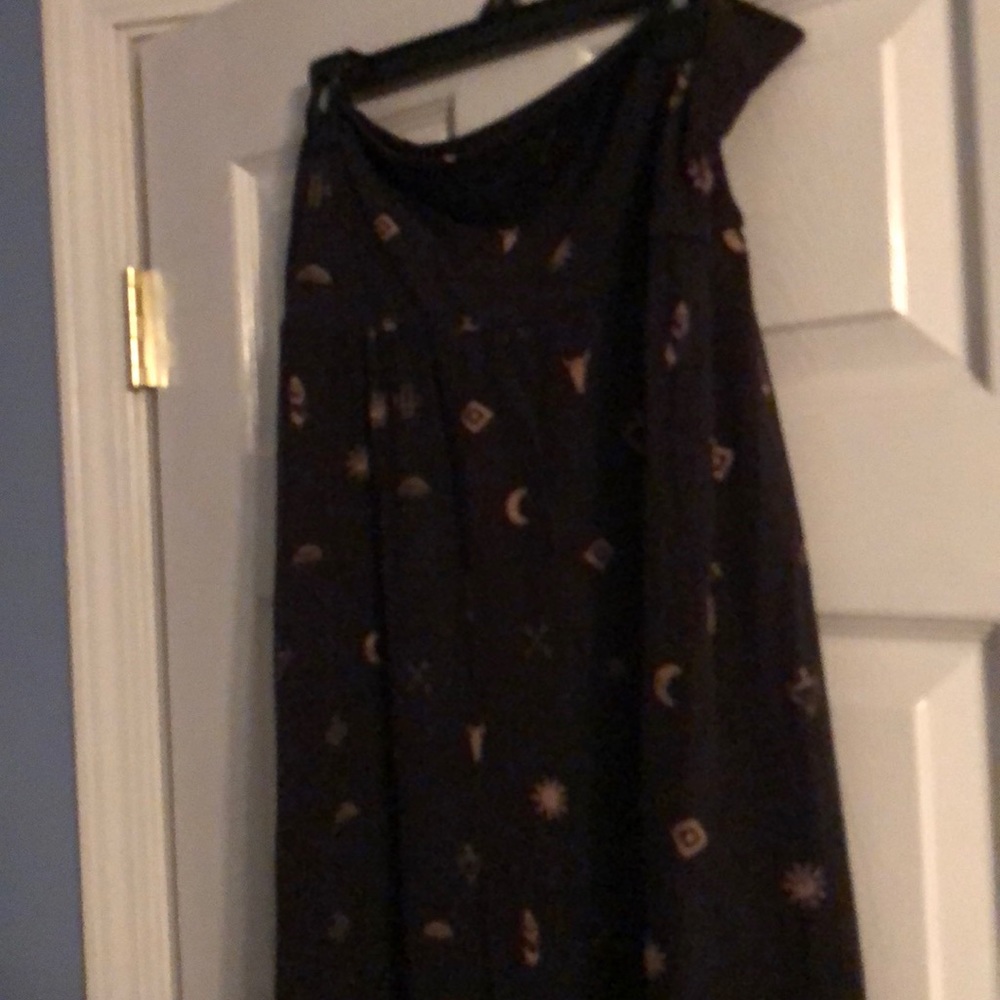 Western print stretchy maxi skirt